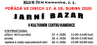 Jarní bazar Klubu žen Kamenice